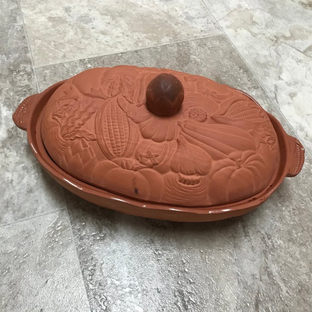 Clay Baker Baking Pan Roast Natural